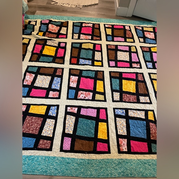 Handmade Other - Handmade Colorful “stained glass” Patchwork Quilt